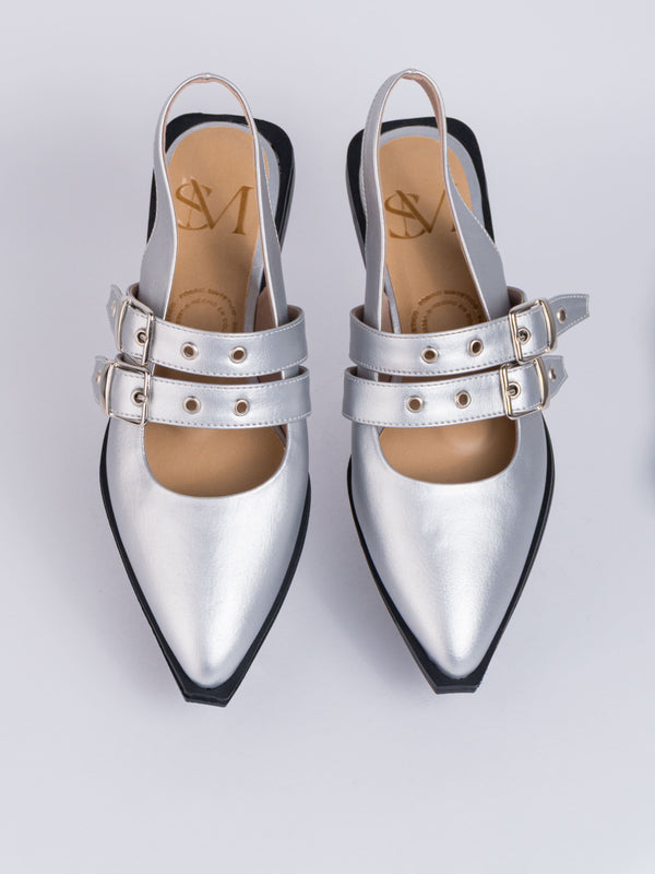 Baletas de Dama F619 Plata
