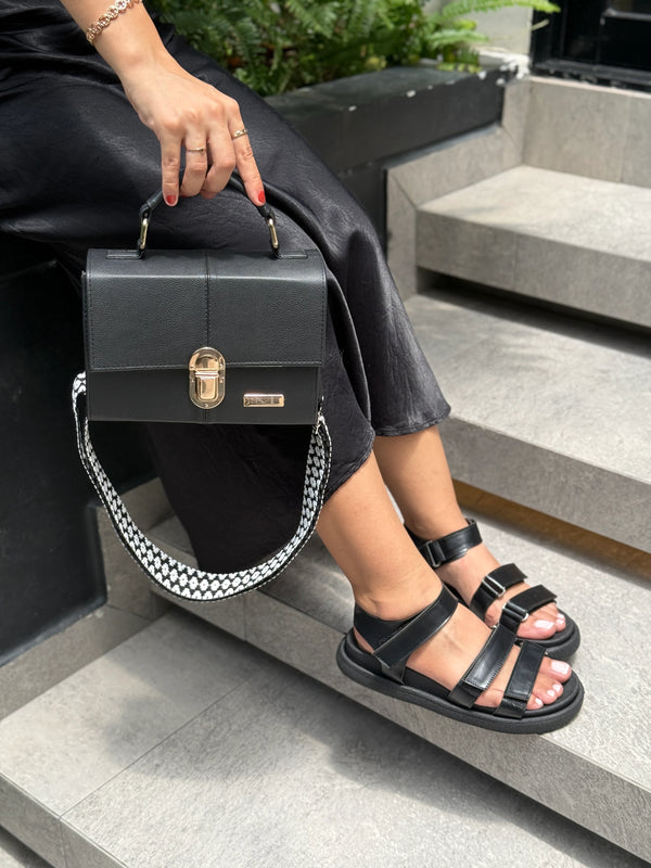 COMBO DANNA C1938 + BOLSO N409 NEGRO