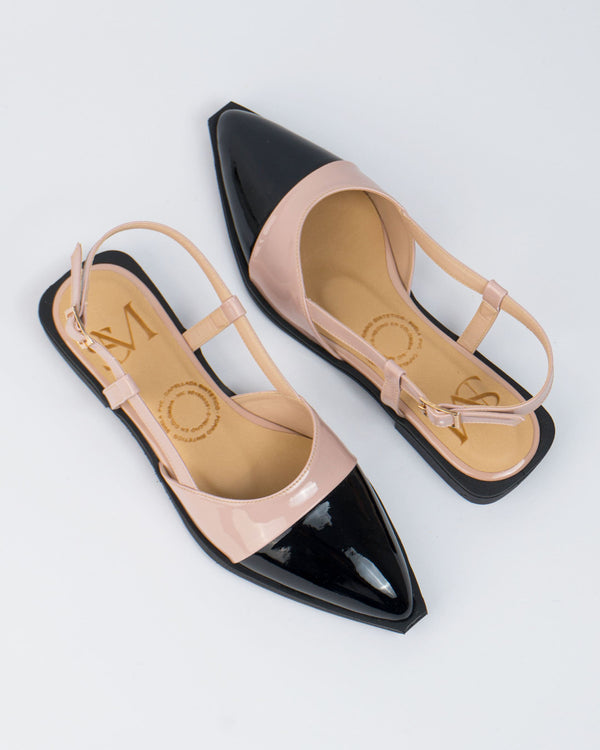 Baletas de Dama F620 Nude x negro