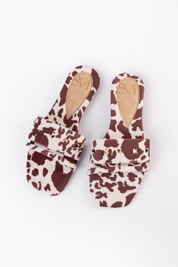 SANDALIA PLANA I921 COW PRINT